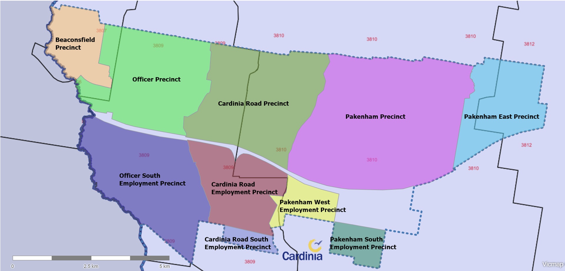 Urban Existing Area and Urban Growth Area Precincts Map